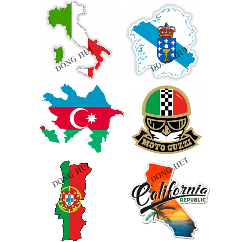 Sticker Galicia Flag Map