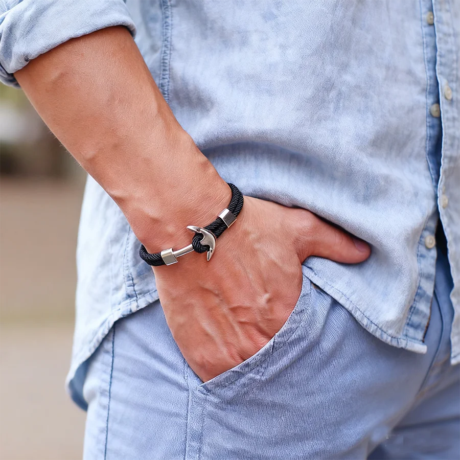 Men Milan Rope Marine Nautical Bracelet 4mm