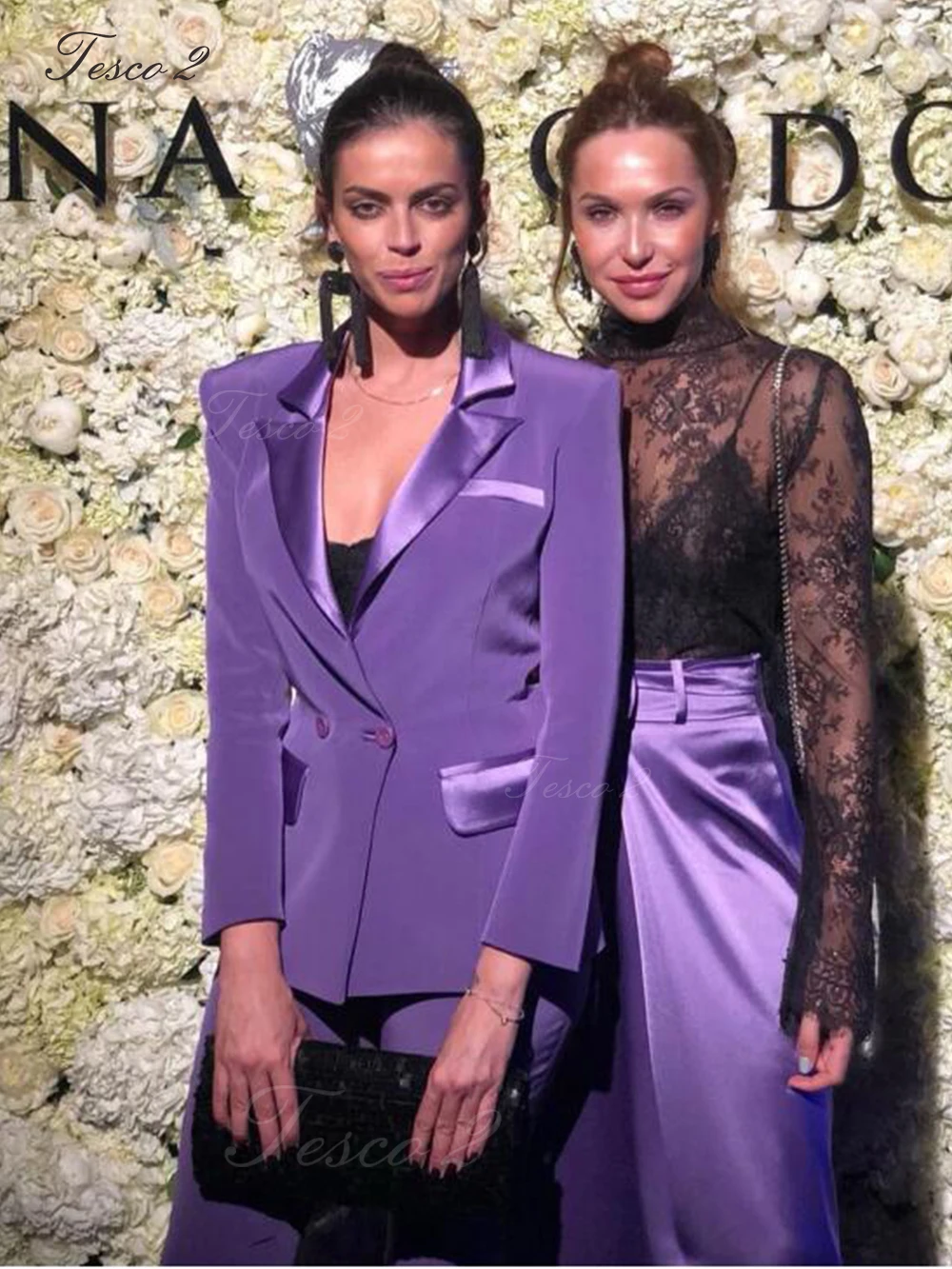 Formal Occasion Suit For Women  Slim Fit Peak Lapel For Wedding Suit 2 Piece Jacket Blazer Pants For Office Lady Business Suit