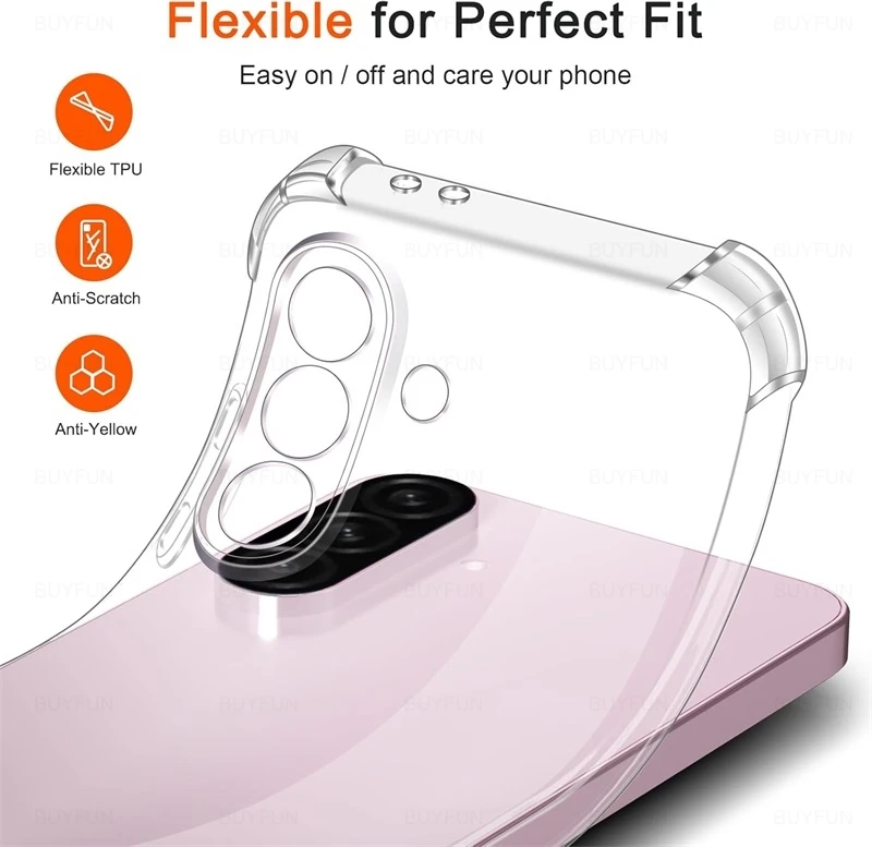 Shockproof Silicone Soft Case - Clear Ultra-Thin Luxury Back Cover