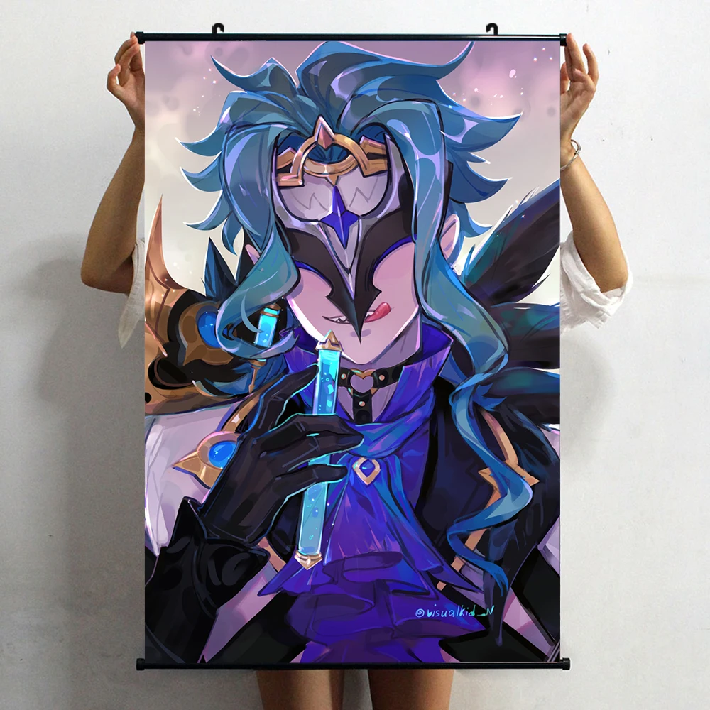 

Anime Genshin Impact The Doctor II Dottore Cosplay HD Printing Wall Scroll Roll Painting Poster Hanging Picture Poster Gift