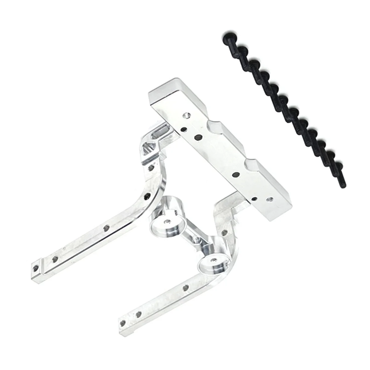 BAAU RC Car Upgrade Front Bumper Fixed Kit for 1/12 H12Y H12Y+ RC Car Upgrade Accessories Silver