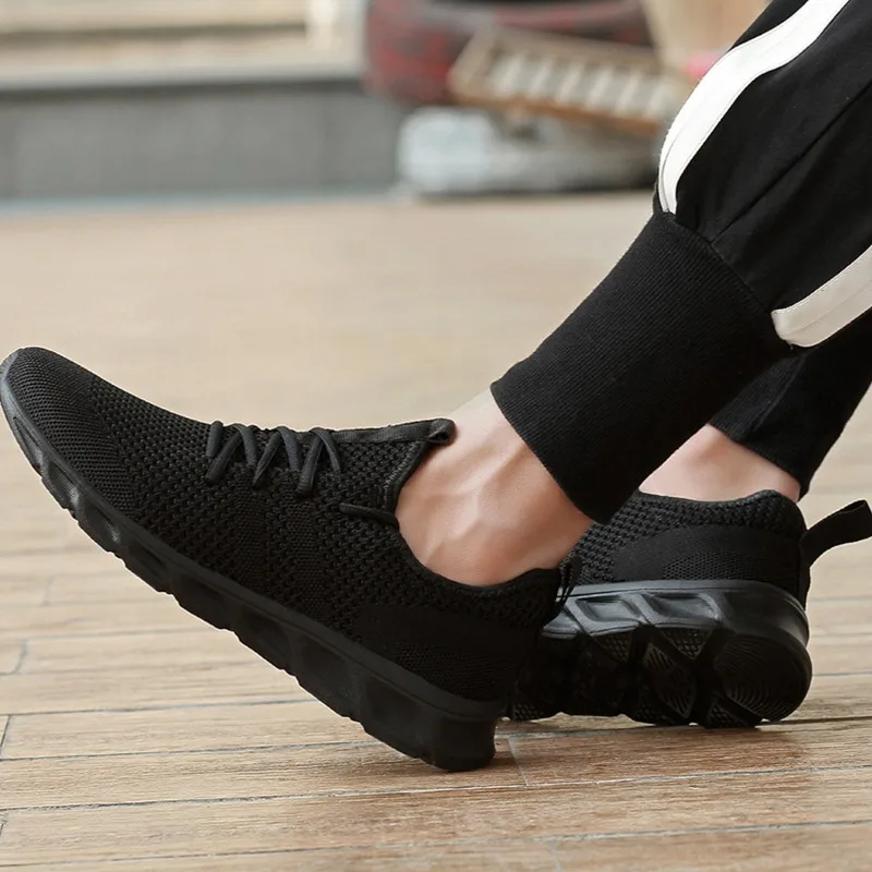 Fujeak Men's Running Shoes Non-slip Knitting Mesh Breathable Shoes Men Sneakers Male Casual Jogging Men Sport Shoes Zapatos 4