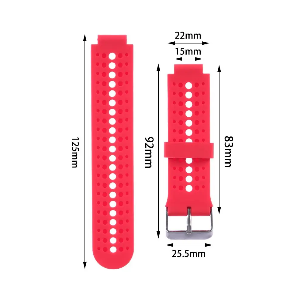 Silikonowy zegarek zespół jednolity kolor zapasowy pasek na nadgarstek dla Garmin prekursora 220/230/235/620/630/735