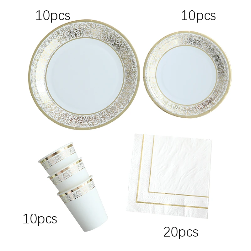 A 50pcs gold cutlery