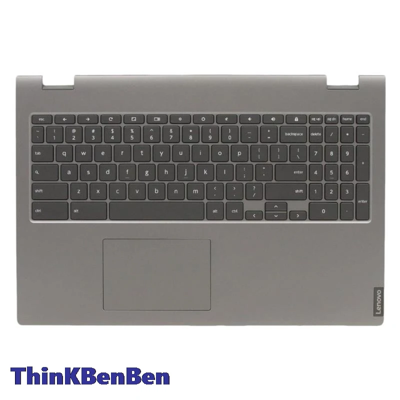 

US English Mineral Gray Keyboard Upper Case Palmrest Shell Cover For Lenovo Chromebook C340 15 5CB0U43705