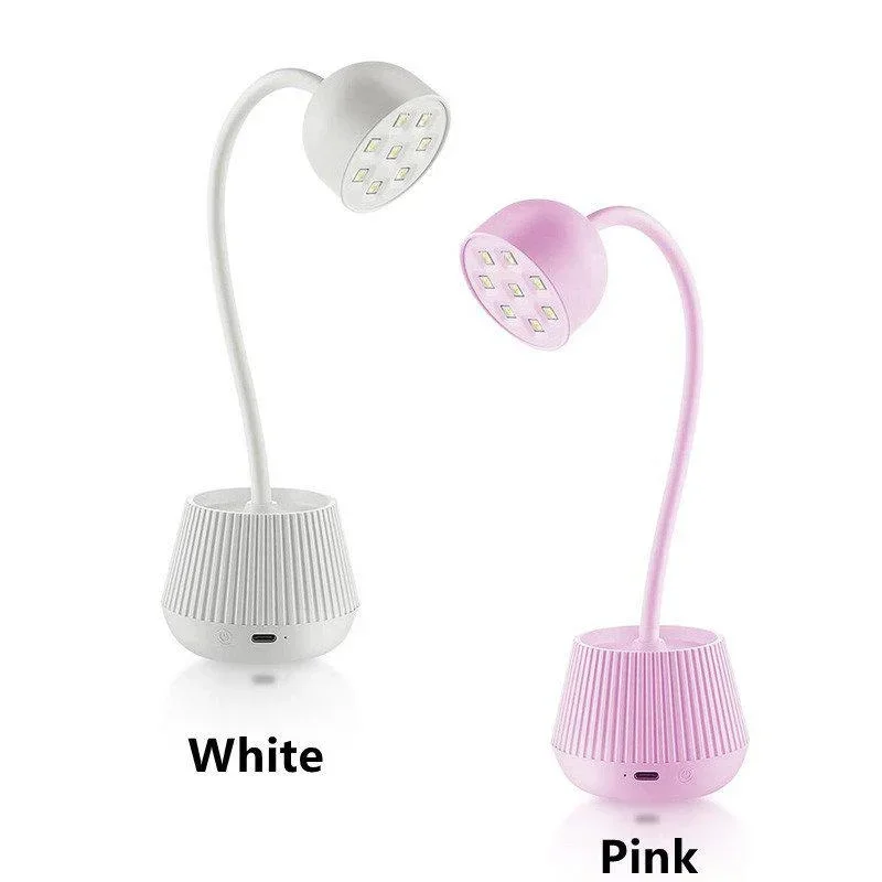 미니 UV LED 네일 램프 24W 360 °   젤 네일용 구부릴 수 있는 빠른 건조등, 휴대용 네일 건조기