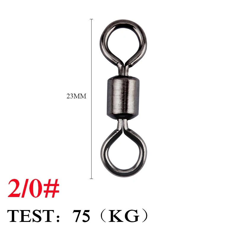 20/100 stücke Angeln Barrel Lager Roll Wirbel Solide Ring LB Lockt Stecker 17 Größe Angelgerät Zubehör Fisch Werkzeug – Detail 19