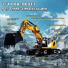 LESU 945 RC Excavator 3 Sections Arm 1/14 Hydraulic Metal Digger Heavy Machine with Light System Painted Assembled Model Toys 1