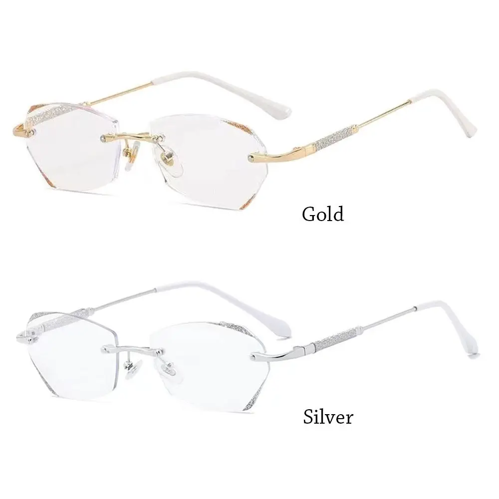 Diamond Frameless Myopia Glasses Anti-Blue Light Eye Protection Ultra Light Eyeglasses Men Women Vision Care 100~400 Diopter 5
