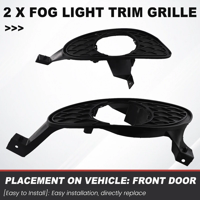 Car Front Bumper Fog Light Trim Grille Pair Fits For Mercedes Benz CLS W219 2004-2008 2198850523 2198850623