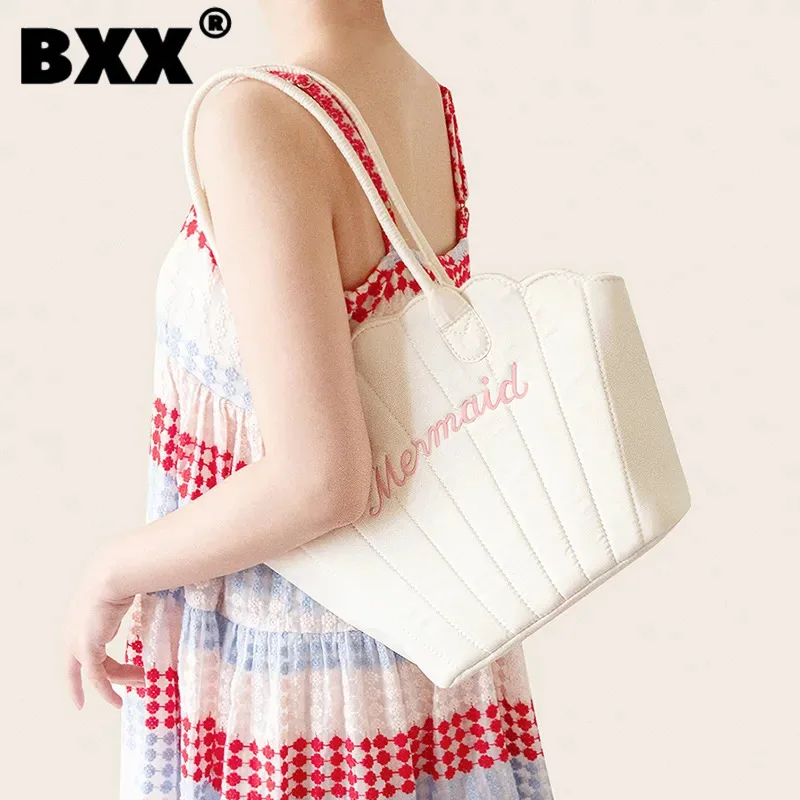 

[BXX] Женская сумка, модный тренд 2023, маленькие Сумка-ракушка с вышивкой, универсальные сумки для отдыха на одно плечо, сумка-мессенджер 8CY1066