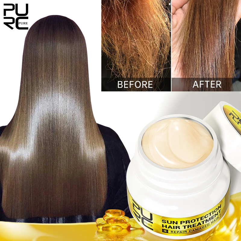 PURC Keratin Hair Mask Magical Repair Damage Frizzy Hair Treatment Shiny Smoothing Straightening Professional Hair Care