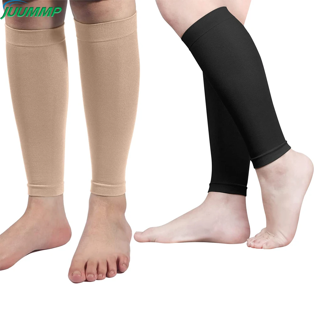 1Pair Calf Support Sleeves Leg Footless Compression Socks for Splints
