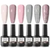 ROSALIND 15ML Gel Set 2/6PCS Nail Polish Set Semi Permanent Brights Colors Soak Off UV Gel Base Top Coat Nail Art Decoration 2