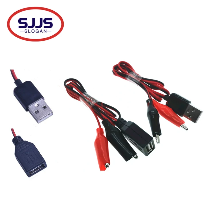 USB Test Leads 5v DC USB to Test Clip