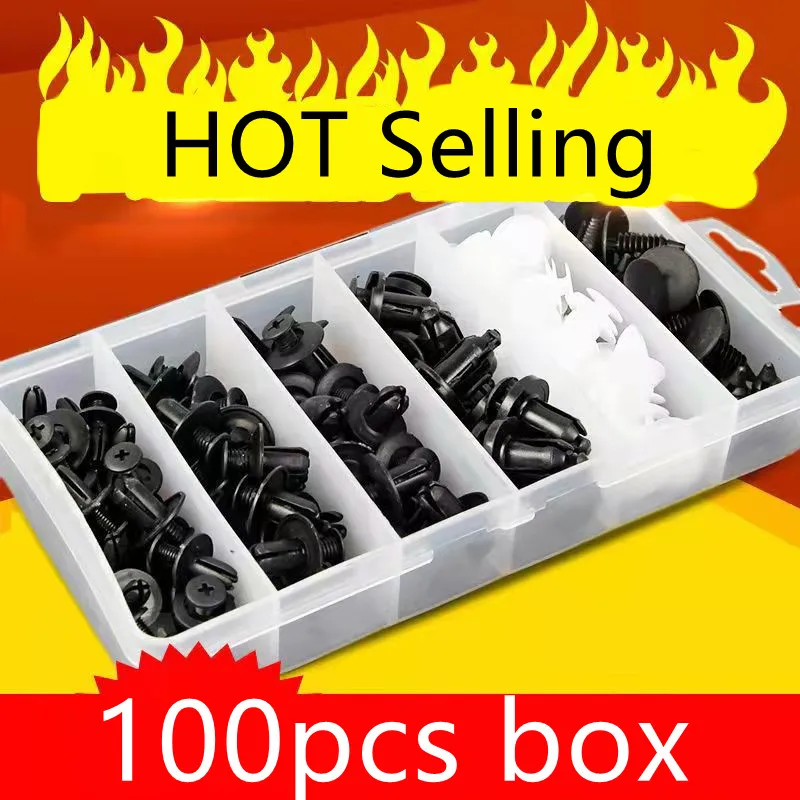 100pcs car Panel Retainer Fastener Mixed clips Pin Rivet for Toyota Land Cruiser Prado Camry V70 CHR C-HR Prius Corolla RAV4 Co |
