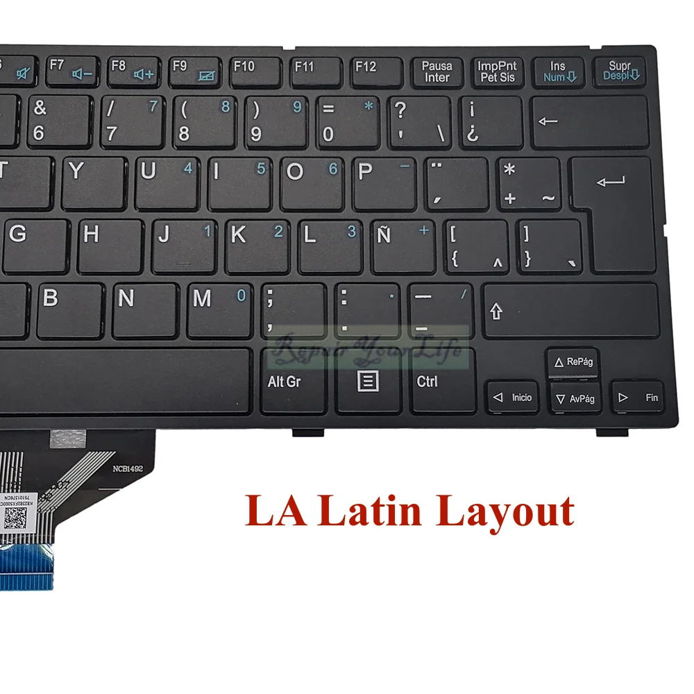 Teclado Espanhol Latino para Medion Sf20gm6 la E11201 E11202 Md61958 Sf20pa6w Sf20gm7 82382pxb7102 82-382pxb7101 Novo - Imagem 2