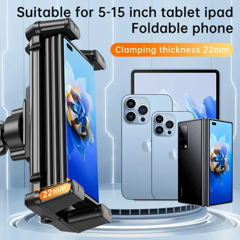 Universal Telefon Halter Halterung Stativ Einbeinstativ Ständer Kompatibel mit 7" - 15" Tablets iPad 4"-7" Klappbildschirm Gerade Panel Telefon – Detail 7