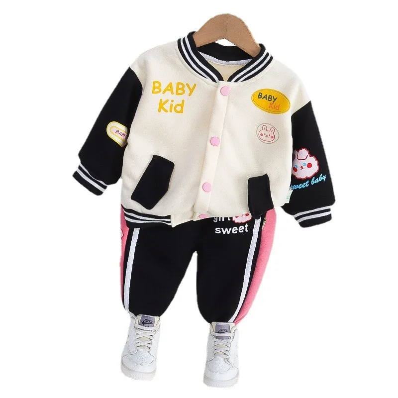 

New Winter Baby Clothes Suit Children Girls Fashion Thick Jacket Pants 2Pcs/Sets Toddler Casual Cotton Costume Kids Sportswear
