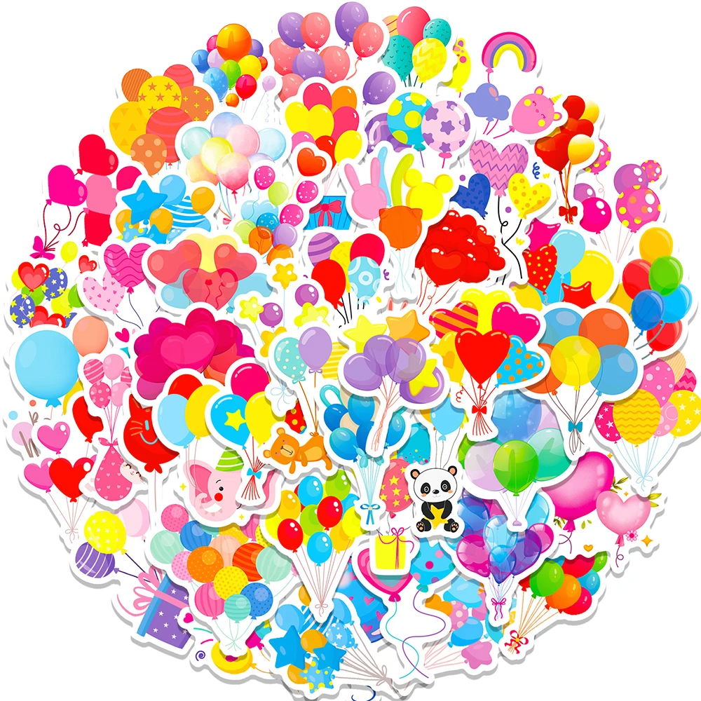 

10/50Pcs Holiday Decorative Cute Balloon Varied Graffiti Stickers DIY Car Scrapbooking Notebook Decoration Travel Luggage Decals
