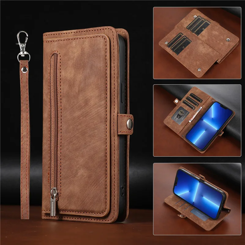 Coque Porte-carte Aspect Cuir Magsafe pour iPhone 16 Pro