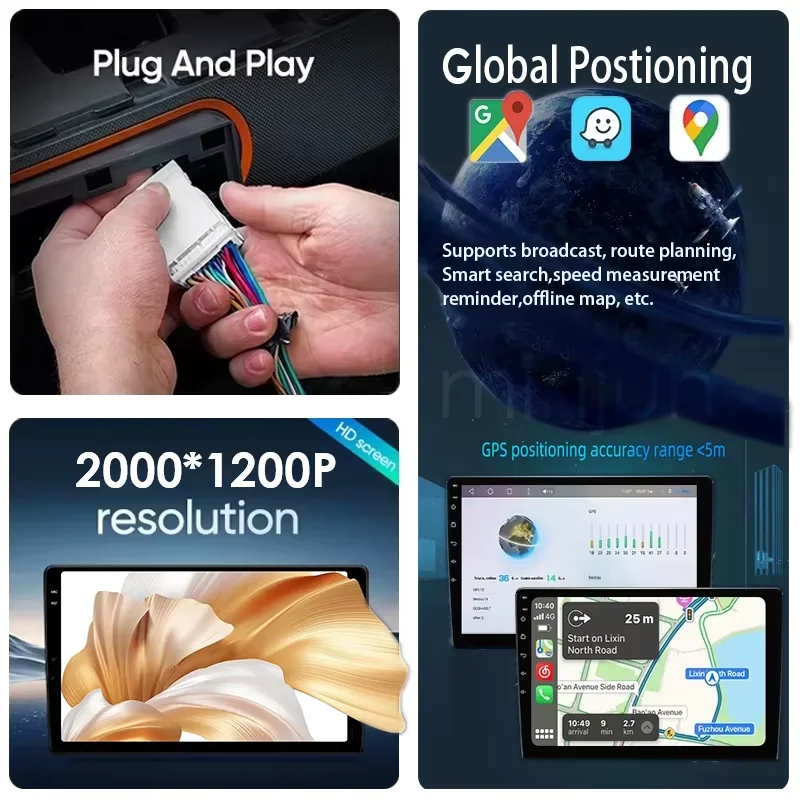 Radio para Auto Android 16 con Pantalla QLED 2K, Navegación, Carplay Inalámbrico para Mercedes-Benz Sprinter W906 VW Crafter 2006-2018 5