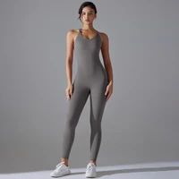 Sexy Backless Bodycon Scrunch Jumpsuit Raises Butt Women Dance Fitness Overalls Push Up Sleeveless Yoga Sport Jump Suit - Image 6