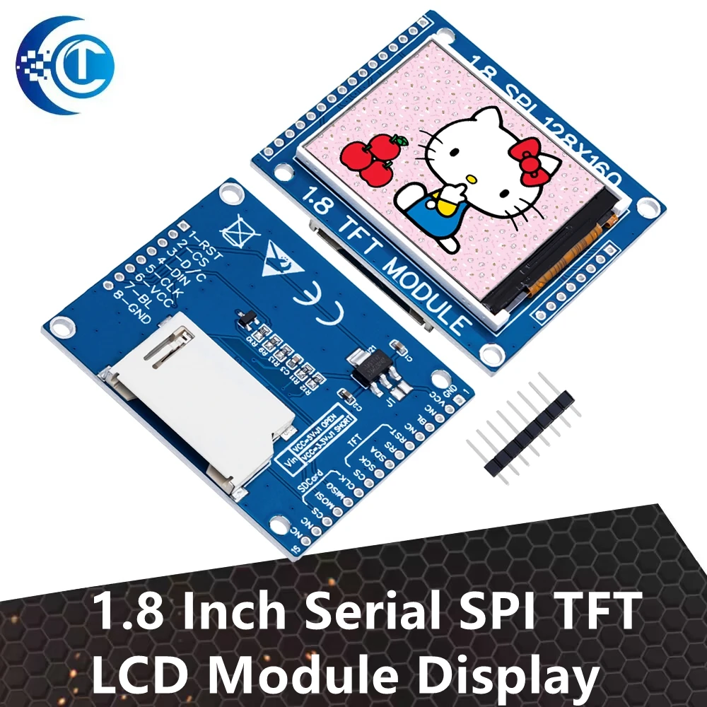 

1.8 Inch Serial SPI TFT LCD Module Display PCB Adapter IC 128x160 Dot Matrix 3.3V 5V IO Inerface Cmmpatible LCD1602 For Arduino