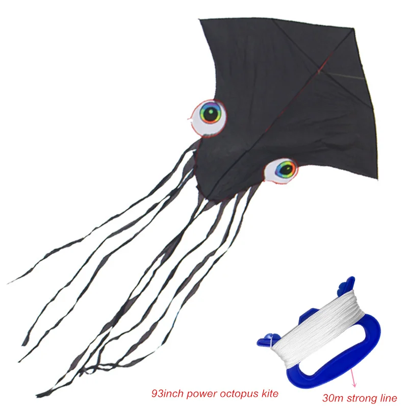 New High Quality 93 Inch Power Octopus /Fish Kite With Handle and Line Factory Outlet Good Flying