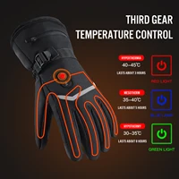 Electric heating gloves for winter skiing, heating gloves for motorcycles, warm and waterproof with battery box, and heating glo 5