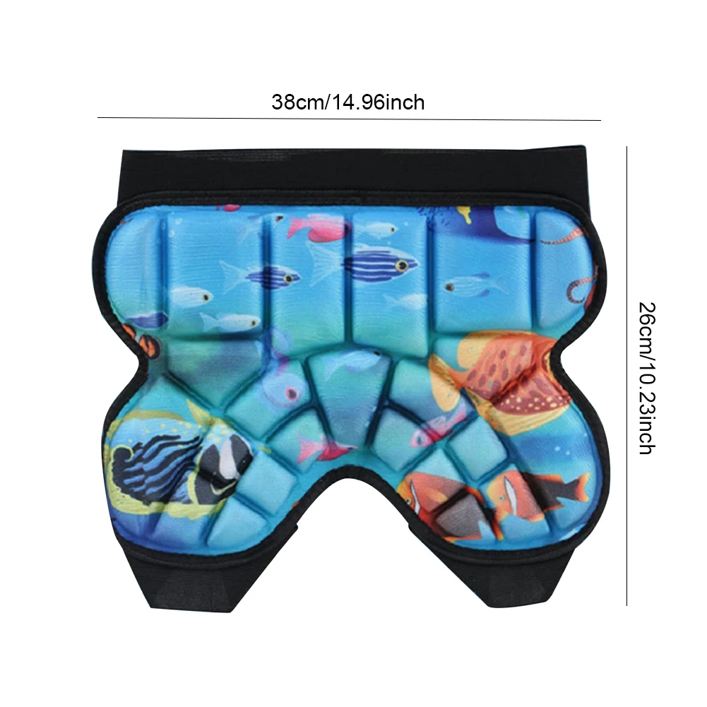 Kids Butt Hip Protection Thickened 3D Padded Hip Protective Short Breathable Shock Absorbing for Most Sports Roller Skating
