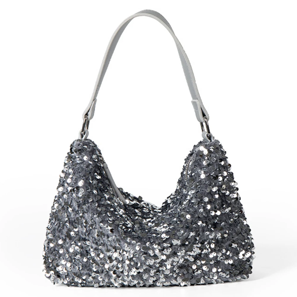

Women Glitter Clutch Purse Versatile Sequins Small Bling Handbag Evening Armpit Purse for Party Wedding