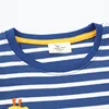 Jumping Meters 2-7T New Arrival Striped Animals Embroidery Boys Tshirts Autumn Winter Children's Clothes Long Sleeve Kids Tops 4