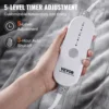 VEVOR Heated Blanket Electric Throw 4 Sizes Soft Flannel & Sherpa Heating Blanket with 3 Hours Timer Auto-off 5 Heating Levels 4