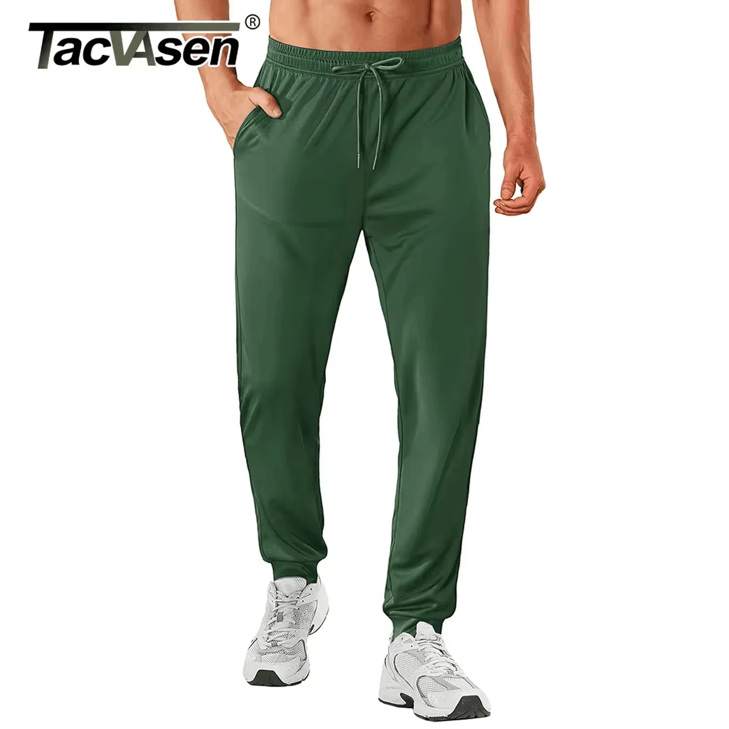 Lightweight Quick-Dry Men's Athletic Joggers with Elastic Waist for Outdoor and Gym Workouts