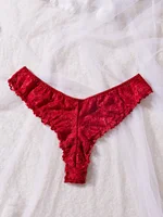 Sexy Lace Lingerie Set for Women, Red Sleepwear Nightdress with Matching Panties, V-Neck Sheer Lace Camisole, Romantic Night - Image 3