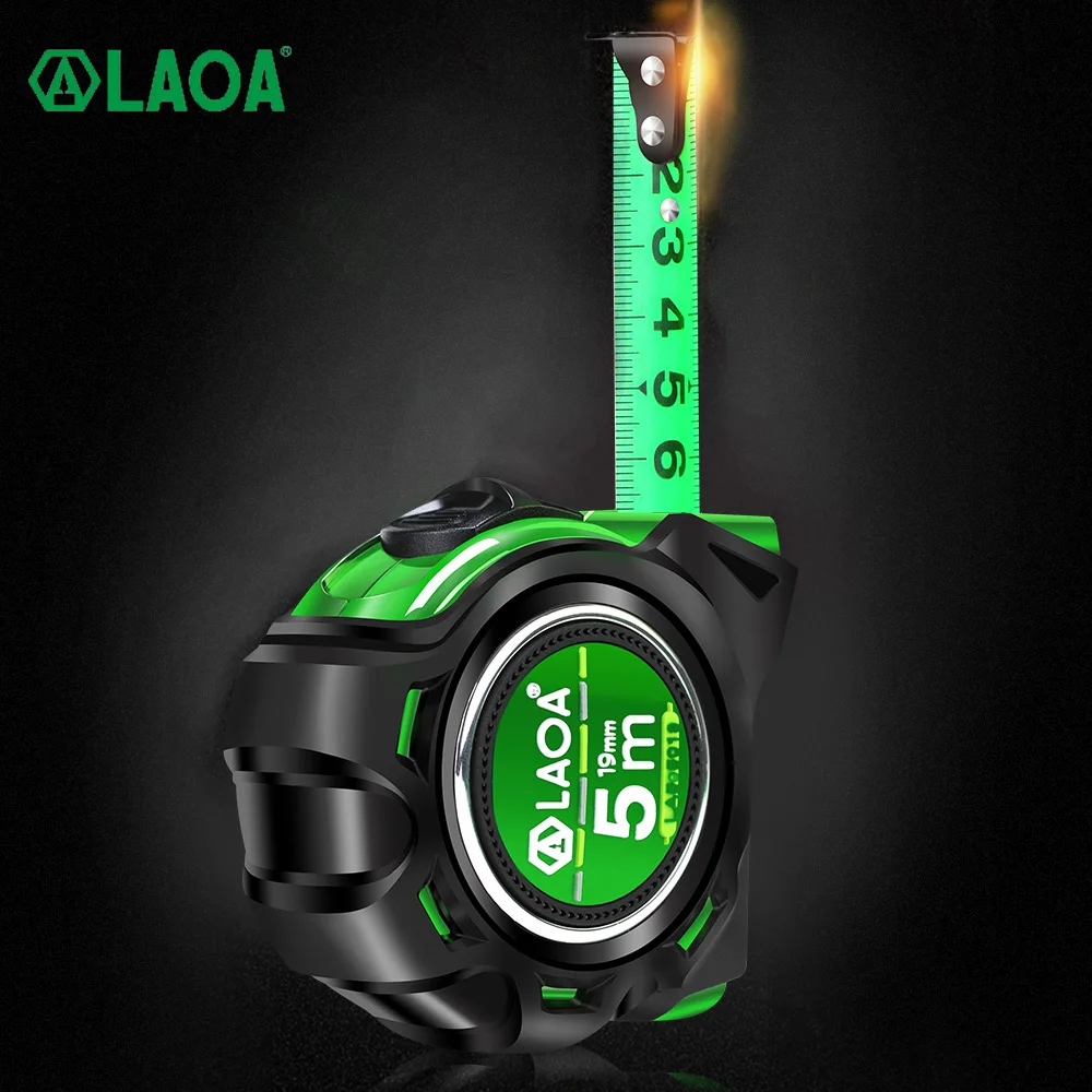 Tape Measure LAOA Mn Steel Tape Measure 3/5/7.5/10m Portable Roulette Double-sided Steel Tape Waterproof Distance Measuring Wood Working Tool