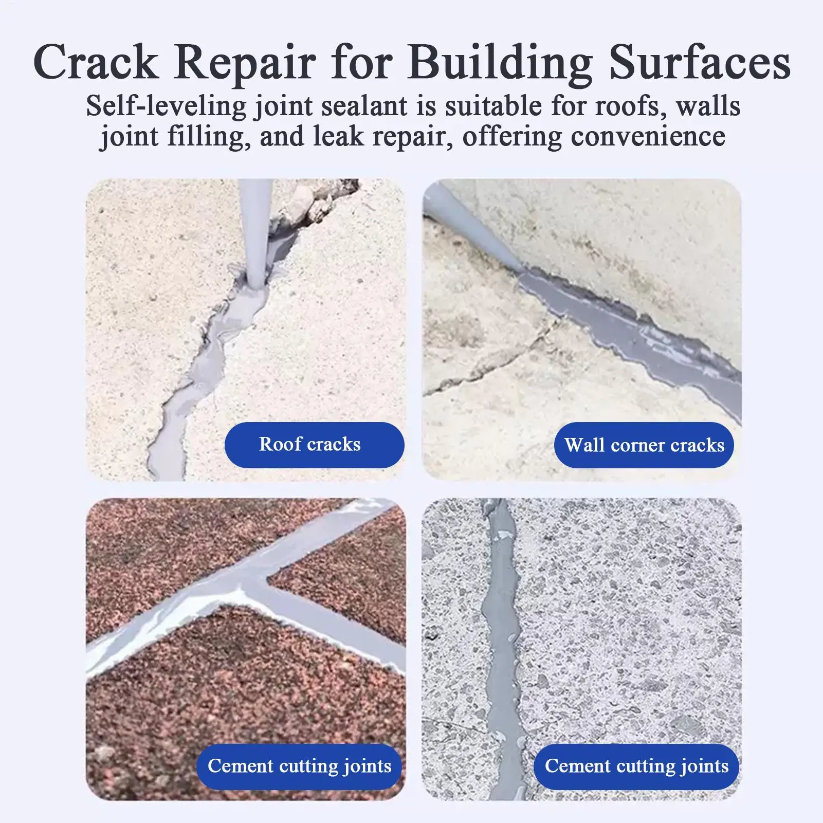 Roof Sealant Roof Repair Waterproof Sealant Floor Adhesive Long-Lasting Glue for Sealing Wall Concrete Crack Maintenance Outdoor