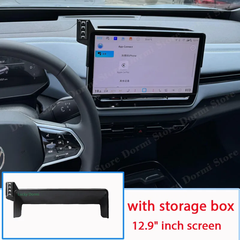12.9" Mobile Phone Holder MagSafe Mount Wireless Charging Bracket Gravity Stand for Volkswagen ID.4 ID.5