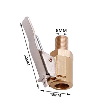 ใหม่ขั้นสูงรถยาง Air Chuck Inflator ปั๊มวาล์วเชื่อมต่อ Clip-on อะแดปเตอร์รถทองเหลือง 8 มม.ยางล้อวาล์วสําหรับปั๊มพอง 8