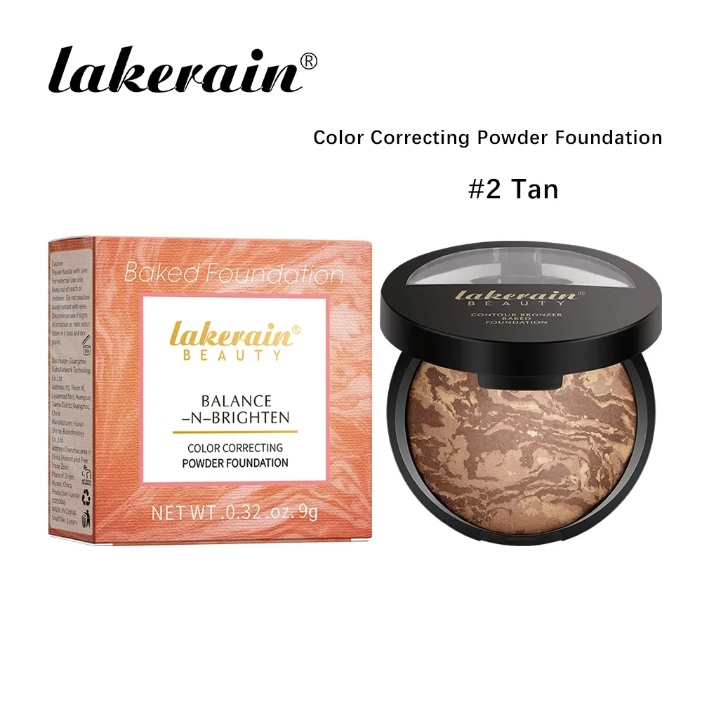 Lakerain 3-In-1 Baking Foundation Highlighter Powder Setting Powder Contour Blush Makeups Cosmetics powder blusher blush powder facial blusher