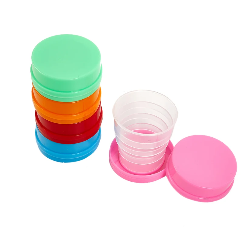 Portable Drinking Cup Silicone/Plastic Retractable Folding Water Cup Outdoor Travel Telescopic Collapsible