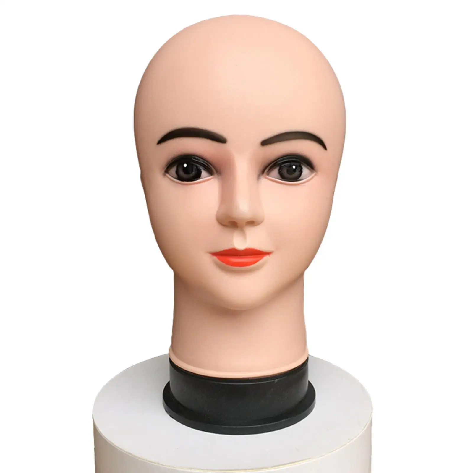 Female Bald Mannequin Head Stable Base Wig Holder for Hairpieces Wigs Making