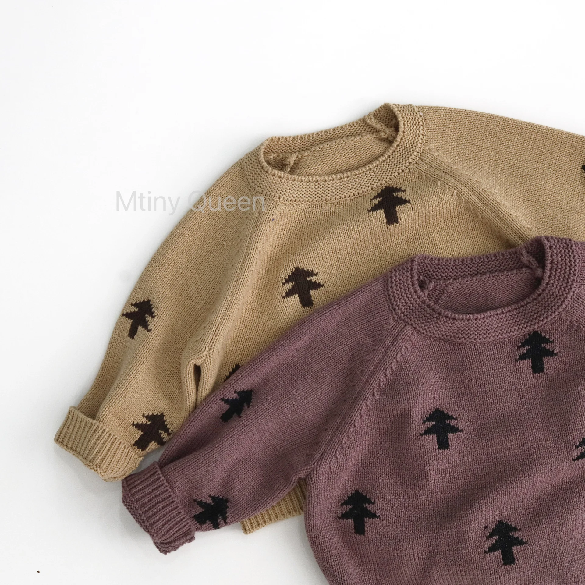 Kids Long Sleeve Sweaters Korean Style Boys Girls Pullover