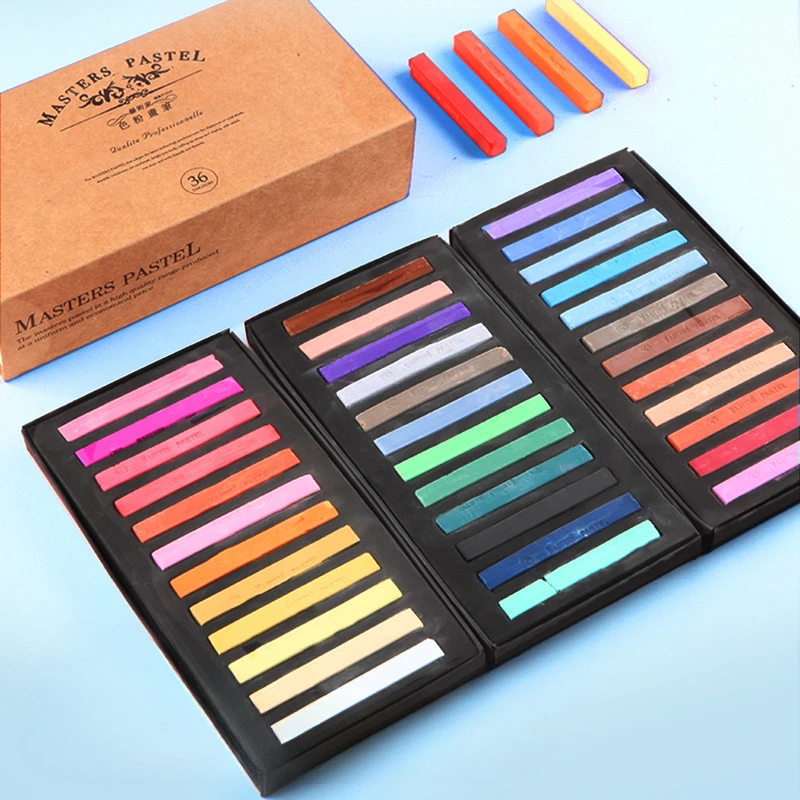 

Marley Color Chalk DIY Clay Paint Pigment 12/24/36/48 Color Professional Painting Set Beginner Pastel Stick Doll Makeup Chalk