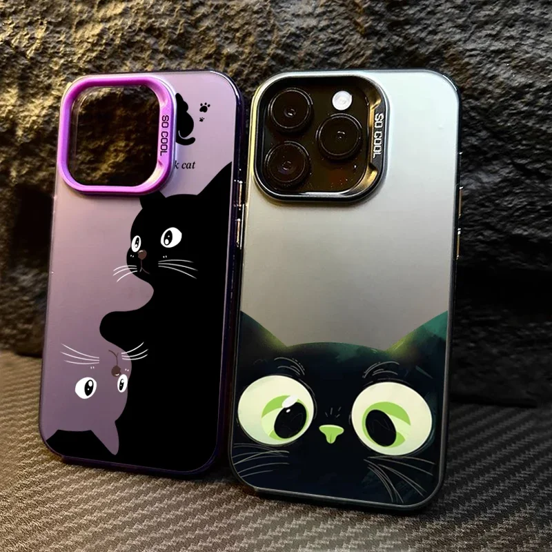 Adorable Black Cat Shockproof Phone Case Cover