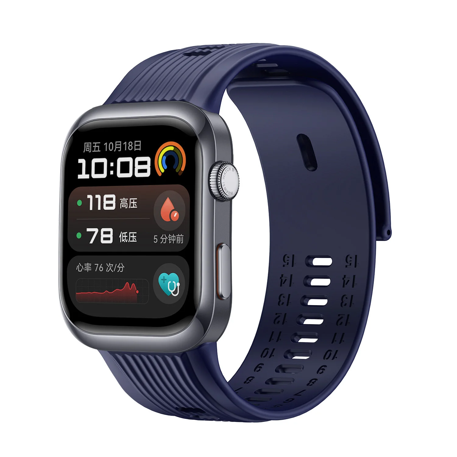Premium Leather and Silicone Smartwatch Replacement Wristband