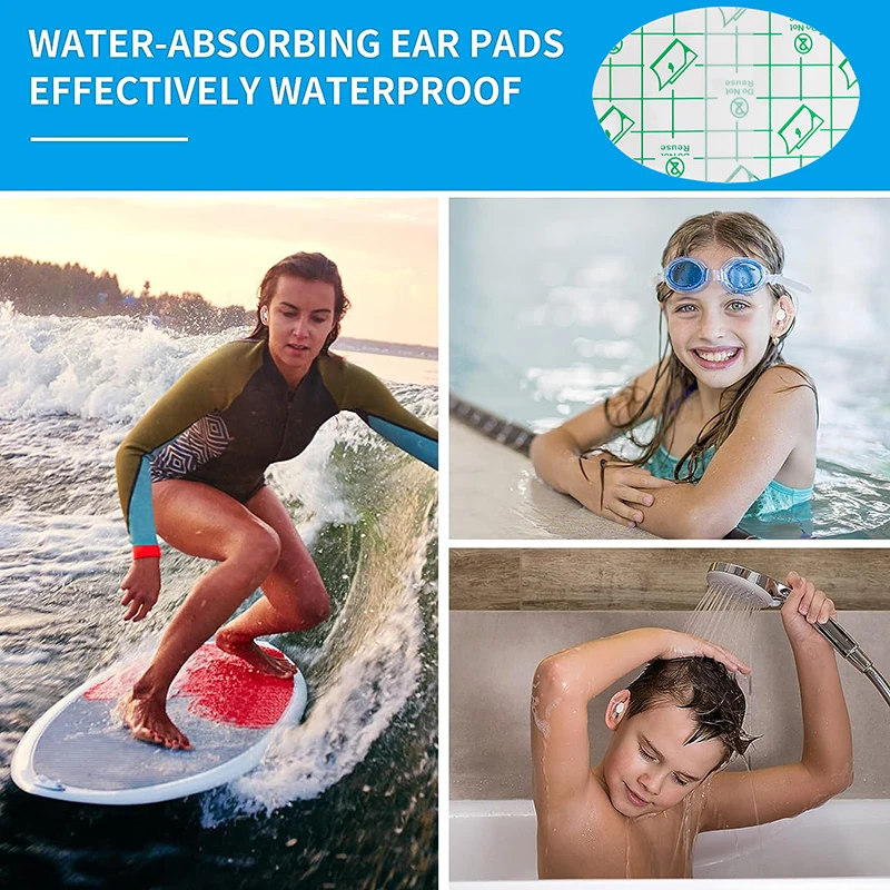 20 Adesivi Impermeabili Per Orecchie Bambini - Protezione Per Nuoto, Doccia E Sport Acquatici - Foto 5