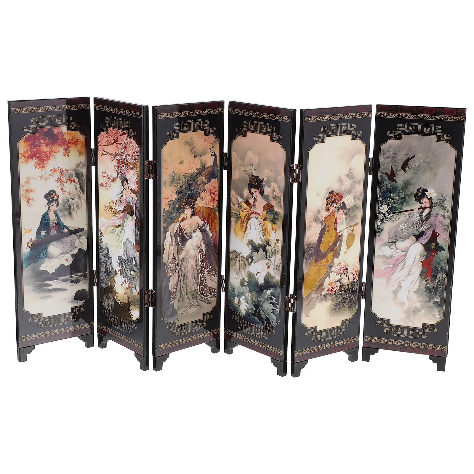 

Screen Portable Office Divider Vintage Ornaments Photography Props Model Small